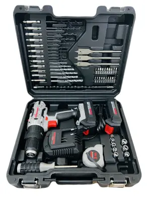 Visseuse perceuce à percussion 20v-2a ct21102h-(62) crown avec des outils 62pcs